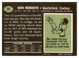 1969 Topps Football #075 Don Meredith Cowboys VG 484441