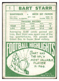 1968 Topps Football #001 Bart Starr Packers VG 484451