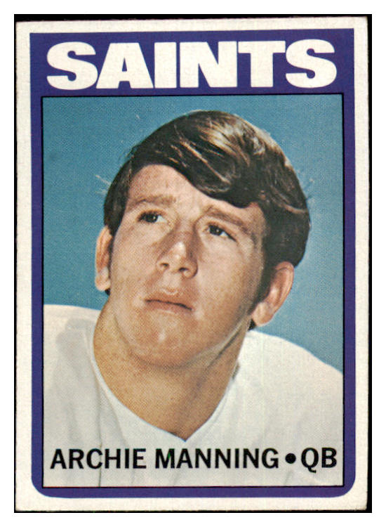 1972 Topps Football #055 Archie Manning Saints EX 484453