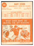1963 Topps Football #086 Bart Starr Packers VG 484468