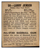 1948 Leaf Baseball #056 Larry Jansen Giants EX Print Error 484565