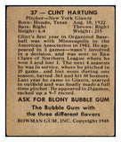 1948 Bowman Baseball #037 Clint Hartung Giants VG-EX 484579