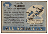 1955 Topps Football #098 Beattie Feathers Tennessee VG-EX 484622