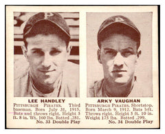1941 Double Play #033/34 Lee Handley Arky Vaughan EX-MT 484657