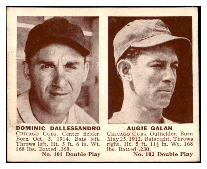 1941 Double Play #101/102 Dom Dallessandro Augie Galan EX-MT 484663