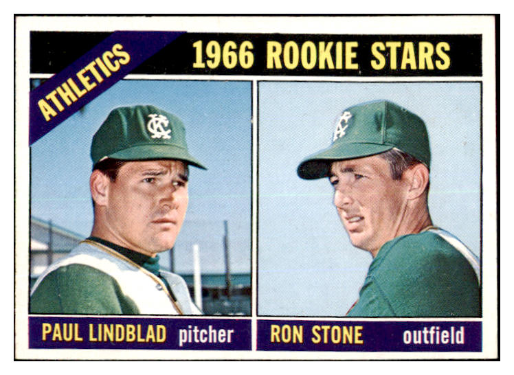 1966 Topps Baseball #568 Paul Lindblad A's EX 484679