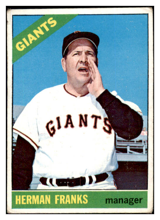 1966 Topps Baseball #537 Herman Franks Giants VG 484698