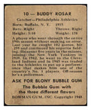 1948 Bowman Baseball #010 Buddy Rosar A's VG 484759