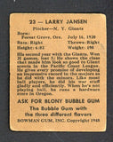 1948 Bowman Baseball #023 Larry Jansen Giants PR-FR 484764