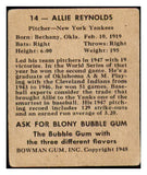 1948 Bowman Baseball #014 Allie Reynolds Yankees VG-EX 484767