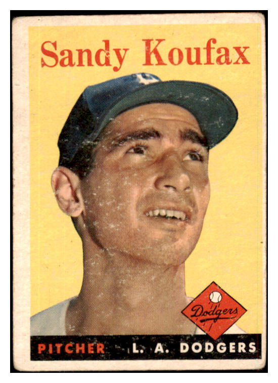 1958 Topps Baseball #187 Sandy Koufax Dodgers VG 484919