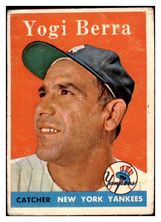 1958 Topps Baseball #370 Yogi Berra Yankees Good 484927