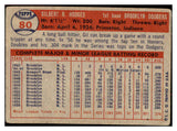 1957 Topps Baseball #080 Gil Hodges Dodgers Good 484929