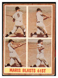 1962 Topps Baseball #313 Roger Maris IA Yankees VG 484932