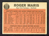 1962 Topps Baseball #313 Roger Maris IA Yankees VG 484932