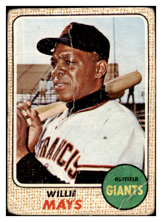 1968 Topps Baseball #050 Willie Mays Giants Poor 484959