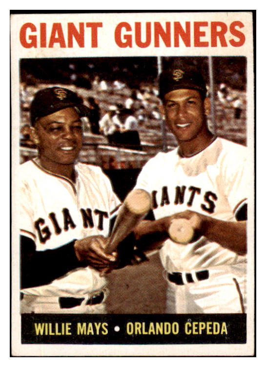 1964 Topps Baseball #306 Willie Mays Orlando Cepeda EX-MT 484970