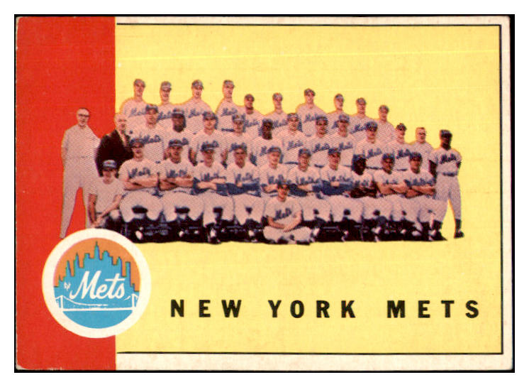 1963 Topps Baseball #473 New York Mets Team EX-MT 484975