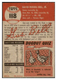 1953 Topps Baseball #118 Gus Bell Reds EX-MT 484997