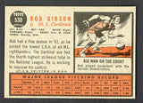1962 Topps Baseball #530 Bob Gibson Cardinals EX-MT 485037