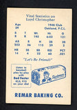 1949 Remar Bread Loyd Christopher Oaks EX 485110