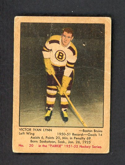1951 Parkhurst Hockey #020 Vic Lynn Bruins GD-VG 485115
