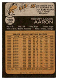 1973 Topps Baseball #100 Hank Aaron Braves EX-MT 485155