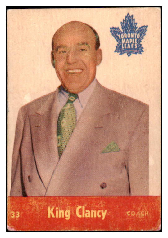 1955 Parkhurst Hockey #033 King Clancy Maple Leafs Good 485178