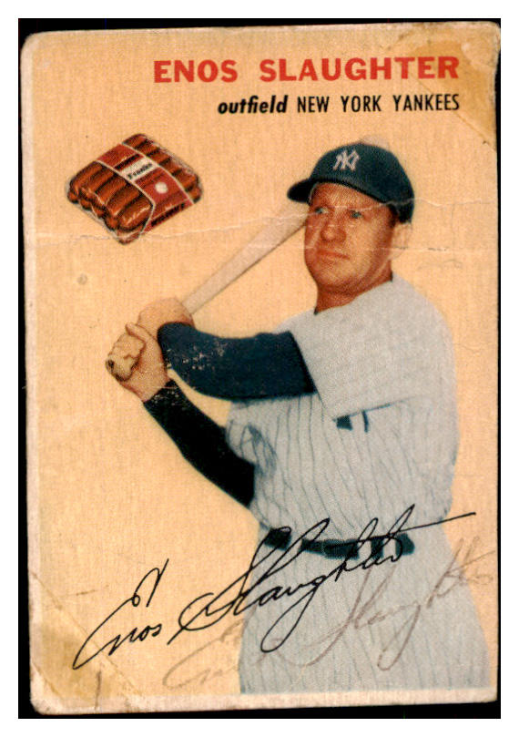 1954 Wilson Franks Enos Slaughter Yankees FR-GD 485185