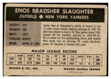 1954 Wilson Franks Enos Slaughter Yankees FR-GD 485185