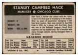1954 Wilson Franks Stan Hack Cubs Good 485191