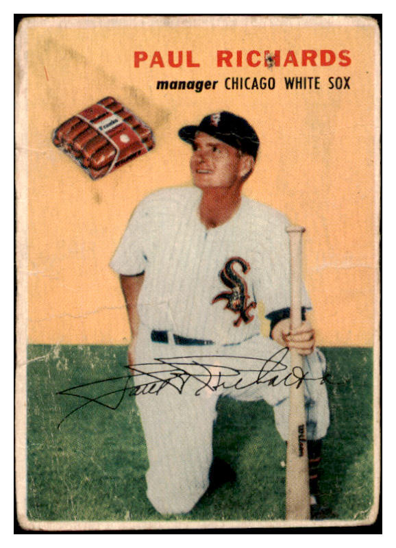 1954 Wilson Franks Paul Richards White Sox Good 485193