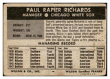 1954 Wilson Franks Paul Richards White Sox Good 485193