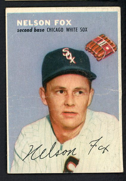 1954 Wilson Franks Nellie Fox White Sox Good ink back 485260