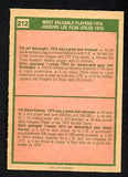 1975 O Pee Chee #212 Steve Garvey Jeff Burroughs EX 485280