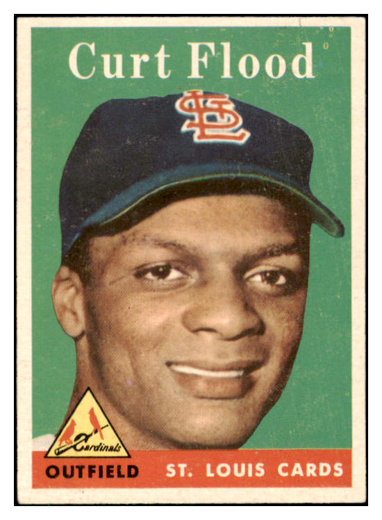 1958 Topps Baseball #464 Curt Flood Cardinals VG-EX scuff back 485295
