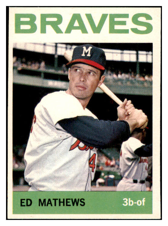 1964 Topps Baseball #035 Eddie Mathews Braves EX-MT 485306