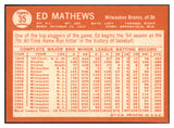 1964 Topps Baseball #035 Eddie Mathews Braves EX-MT 485306