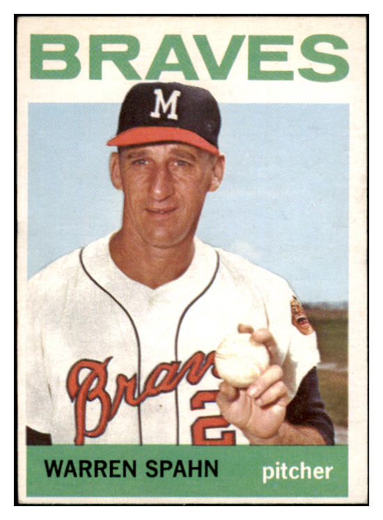 1964 Topps Baseball #400 Warren Spahn Braves EX-MT 485310