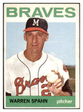 1964 Topps Baseball #400 Warren Spahn Braves EX-MT 485310