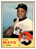 1963 Topps Baseball #300 Willie Mays Giants EX 485333