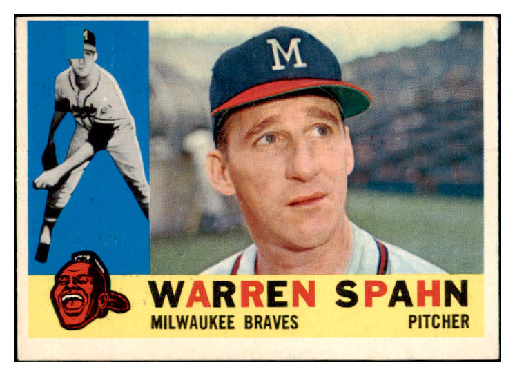 1960 Topps Baseball #445 Warren Spahn Braves VG-EX 485345