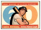 1960 Topps Baseball #558 Eddie Mathews A.S. Braves VG-EX 485348