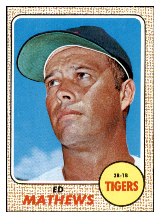 1968 Topps Baseball #058 Eddie Mathews Tigers NR-MT 485364