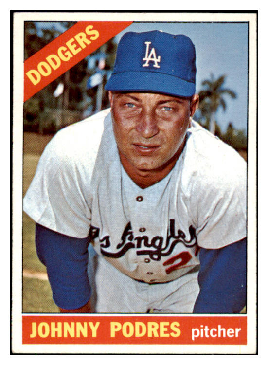 1966 Topps Baseball #468 Johnny Podres Dodgers EX-MT 485368