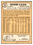 1968 Topps Baseball #256 Norm Cash Tigers VG-EX 485421