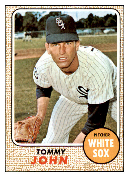 1968 Topps Baseball #072 Tommy John White Sox EX 485427