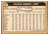 1968 Topps Baseball #221 Atlanta Braves Team VG-EX 485434