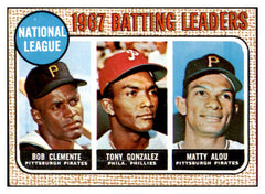 1968 Topps Baseball #001 N.L. Batting Leaders Clemente EX-MT 485492