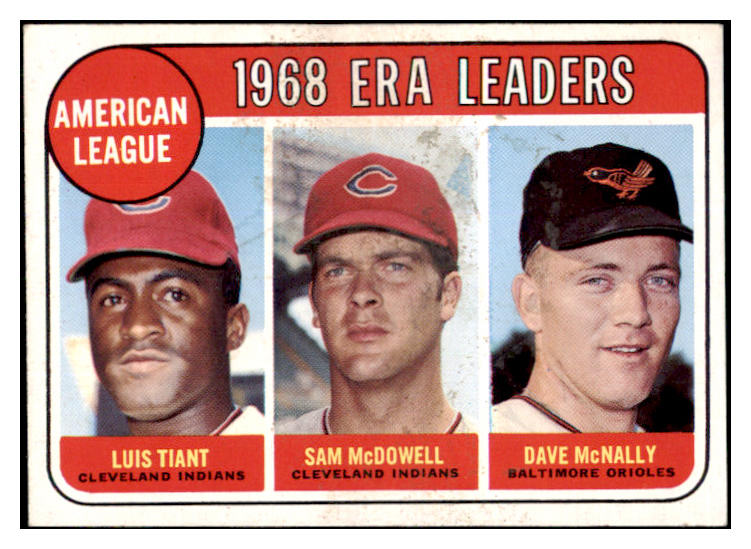 1969 Topps Baseball #007 A.L. ERA Leaders Luis Tiant EX-MT 485518